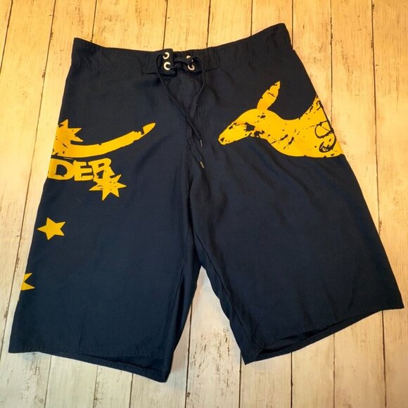 Hoxley Australia Men's Board Shorts Blue Size L Kangaroo Summer Ocean Relax - Picture 1 of 7